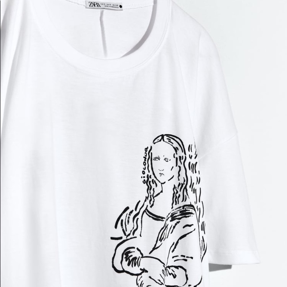 Zara mona lisa & van gogh t-shirt - Picture 2 of 5